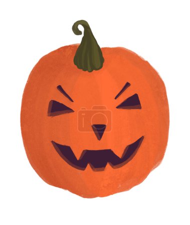 Téléchargez les photos : Halloween pumpkin on white background. Happy Halloween. - en image libre de droit