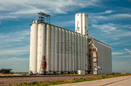 Photo for A large group of Grain Elevators in America's heartland speaks of the areas agricultural productivity. - Royalty Free Image