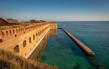 Photo for Photograph of the beautiful but aging walls of Fort Jefferson in the Dry Tortugas National Park off the coast of Florida. - Royalty Free Image