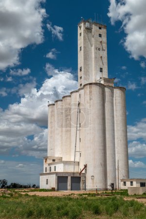 Photo for Beautiful towers of the agriculture industry stand tall against a brilliant summer sky. - Royalty Free Image