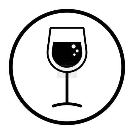 Illustration for One color vector icon, food allergens and ingredients: alcohol - Royalty Free Image