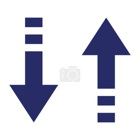 Illustration for Arrows going up and down, connection and communication icon, isolated - Royalty Free Image