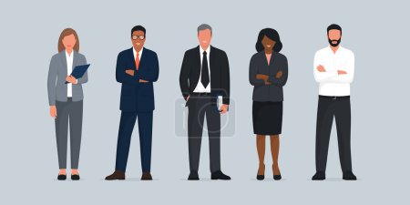 Illustration for Business team standing together, career and management concept - Royalty Free Image