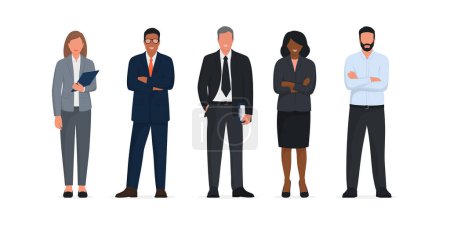 Illustration for Business team standing together, career and management concept - Royalty Free Image