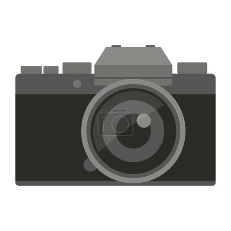 Illustration for Professional retro digital photo camera isolated - Royalty Free Image