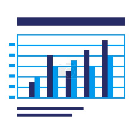 Illustration for Financial report bar chart icon, business and finance concept - Royalty Free Image