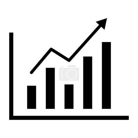Illustration for Financial chart icon, business and management concept - Royalty Free Image