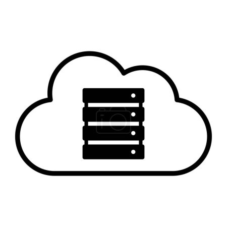Illustration for Cloud computing and data management, isolated icon - Royalty Free Image