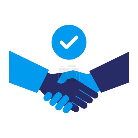 Handshake icon isolated, agreement and contracts concept