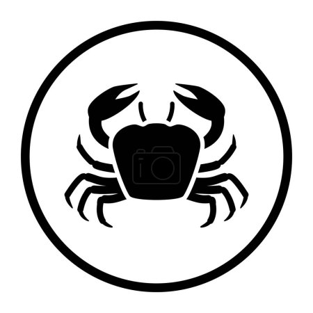 Illustration for One color vector food icon, allergens and ingredients: crustaceans - Royalty Free Image