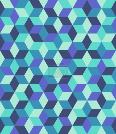 Ilustración de Fondo de cubos coloridos y patrón sin costuras, textura abstracta - Imagen libre de derechos