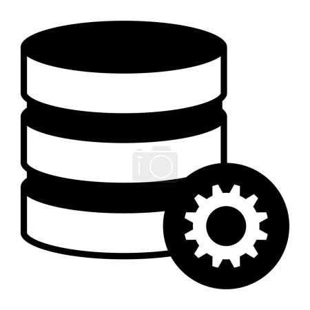 Illustration for Database maintenance and optimization icon, data and data centers concept - Royalty Free Image