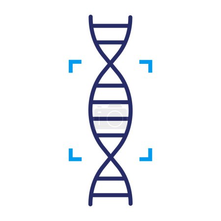 Ilustración de Icono del mapeo genético y del ADN, concepto de investigación científica y bioética - Imagen libre de derechos