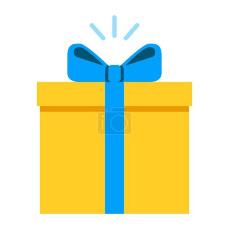 Illustration for Receiving a beautiful gift, isolated icon - Royalty Free Image