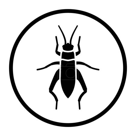 Illustration for One color insect icon, isolated on white background - Royalty Free Image