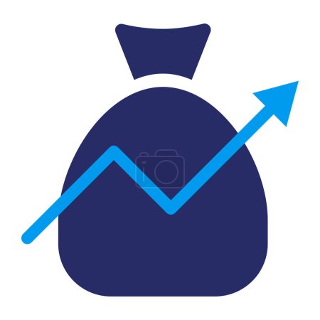 Illustration for Successful investments, earning and profit concept, isolated icon - Royalty Free Image