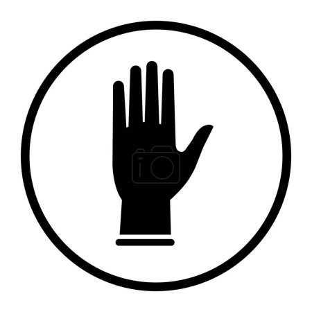 Illustration for One color vector icon: disposable latex glove - Royalty Free Image