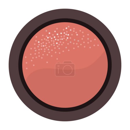 Téléchargez les illustrations : Blush de maquillage en poudre compact isolé, concept de beauté - en licence libre de droit