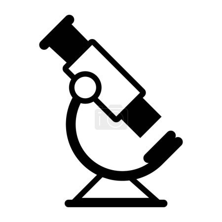 Téléchargez les illustrations : Icône isolée au microscope, médecine et concept scientifique - en licence libre de droit