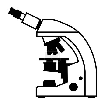 Téléchargez les illustrations : Microscope de laboratoire professionnel pour icône de la recherche médicale, concept de science et de médecine - en licence libre de droit