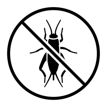 Illustration for No home cricket isolated  one color icon - Royalty Free Image