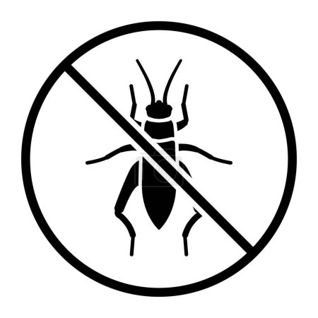 No insect one color vector icon, isolated on white background
