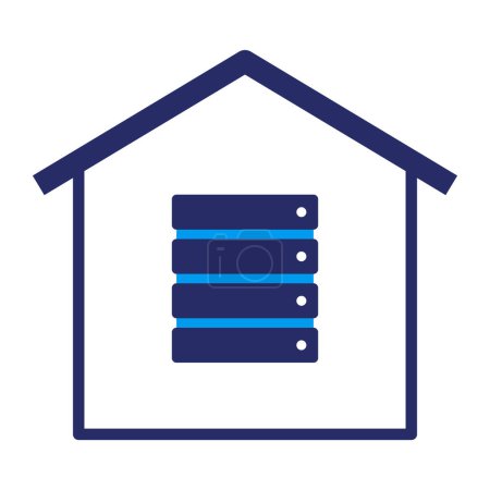 Illustration for On-premise corporate data center, isolated icon - Royalty Free Image