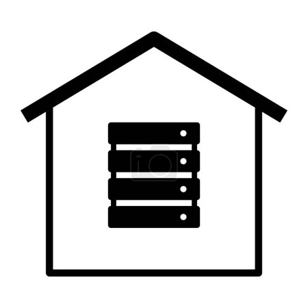 Illustration for On-premise corporate data center, isolated icon - Royalty Free Image