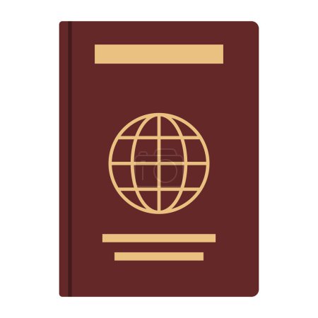 Ilustración de Documento de pasaporte de viaje internacional aislado, turismo y concepto de transporte - Imagen libre de derechos