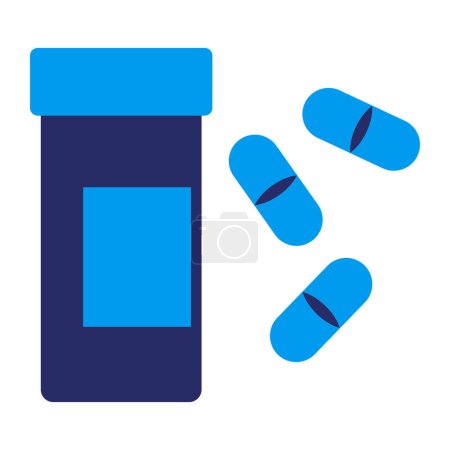 Illustration for Prescription medicine pills drugs, isolated icon - Royalty Free Image