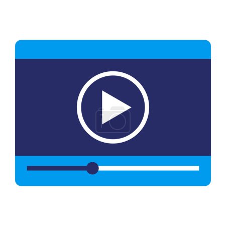 Illustration for Video player isolated icon, multimedia and video content concept - Royalty Free Image