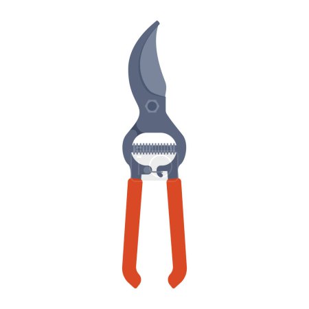 Illustration for Gardening pruning shears isolated, gardening accessory - Royalty Free Image