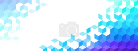 Illustration for Colorful tridimensional blocks decorative background with copy space - Royalty Free Image