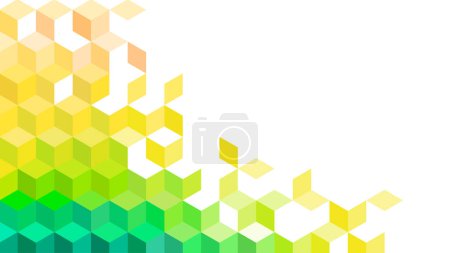 Ilustración de Coloridos bloques tridimensionales fondo decorativo con espacio de copia - Imagen libre de derechos