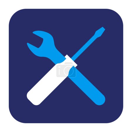 Illustration for Assistance, settings, troubleshooting and repair isolated icon - Royalty Free Image
