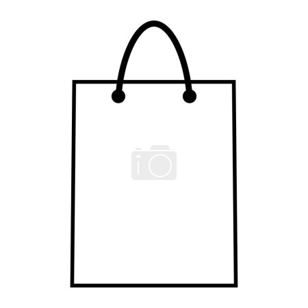 Ilustración de Icono de la bolsa de compras aislado sobre fondo transparente, concepto de compras en línea - Imagen libre de derechos