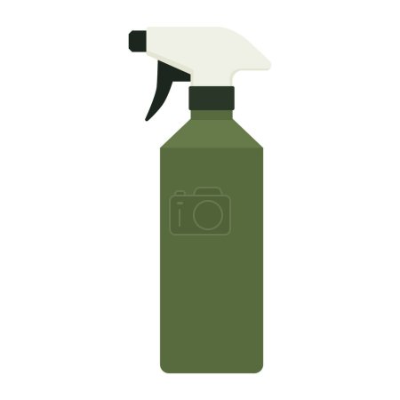 Illustration for Green spray bottle isolated, gardening tools - Royalty Free Image