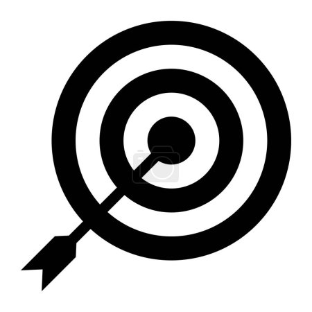 Ilustración de Objetivo con la flecha, el éxito y el concepto de logro - Imagen libre de derechos