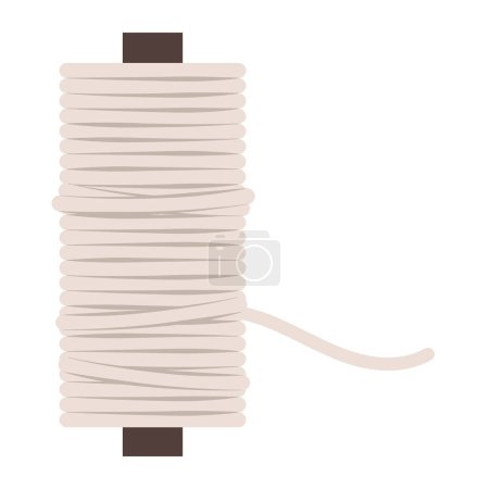 Illustration for White cotton thread spool isolated, needlework and hobby concept - Royalty Free Image