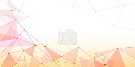 Illustration for Triangle mesh decorative background with transparencies and copy space - Royalty Free Image