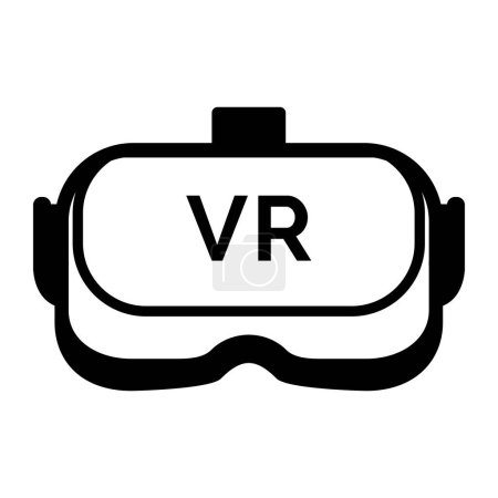 Téléchargez les illustrations : Lunettes de réalité virtuelle et expérience immersive, icône isolée - en licence libre de droit