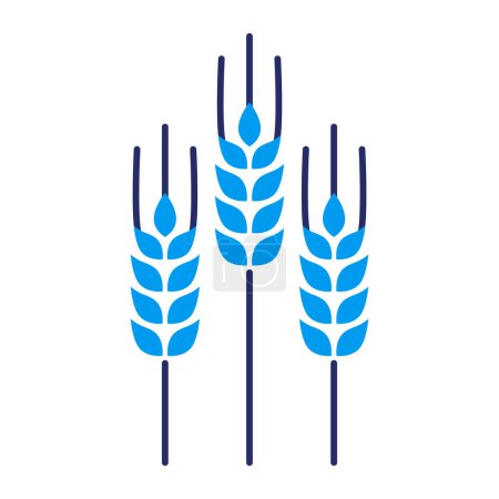 Ilustración de Icono del trigo aislado, concepto de alimentación y agricultura - Imagen libre de derechos