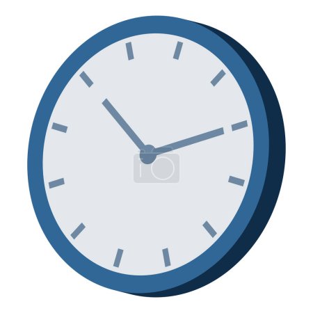 Téléchargez les illustrations : Horloge murale : délais et concept de temps, isolé - en licence libre de droit