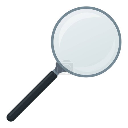 Illustration for Magnifying glass isolated on white background, study and research concept - Royalty Free Image