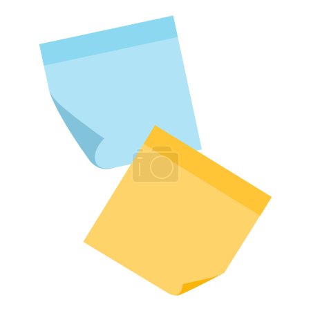 Illustration for Adhesive blank sticky notes isolated icon - Royalty Free Image