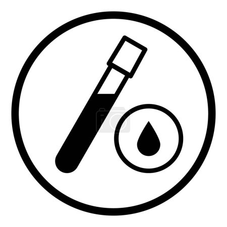 Illustration for Blood test and analysis laboratory isolated icon - Royalty Free Image