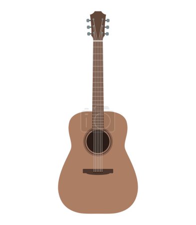 Illustration for Acoustic guitar isolated, music and entertainment concept - Royalty Free Image