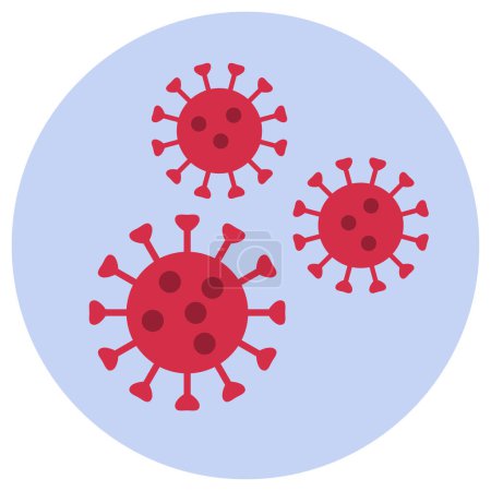 Illustration for Virus and infections, isolated medical icon - Royalty Free Image