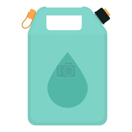 Illustration for Full plastic water canister isolated, travel and storage concept - Royalty Free Image