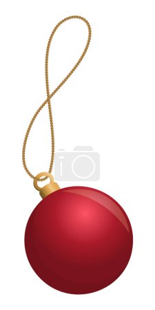 Ilustración de Bola de Navidad aislada, adornos tradicionales de invierno y decoración concepto - Imagen libre de derechos